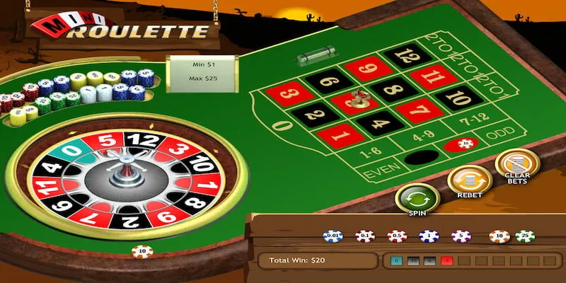 Mini roulette nhiều cửa cược thú vị dễ ăn thưởng